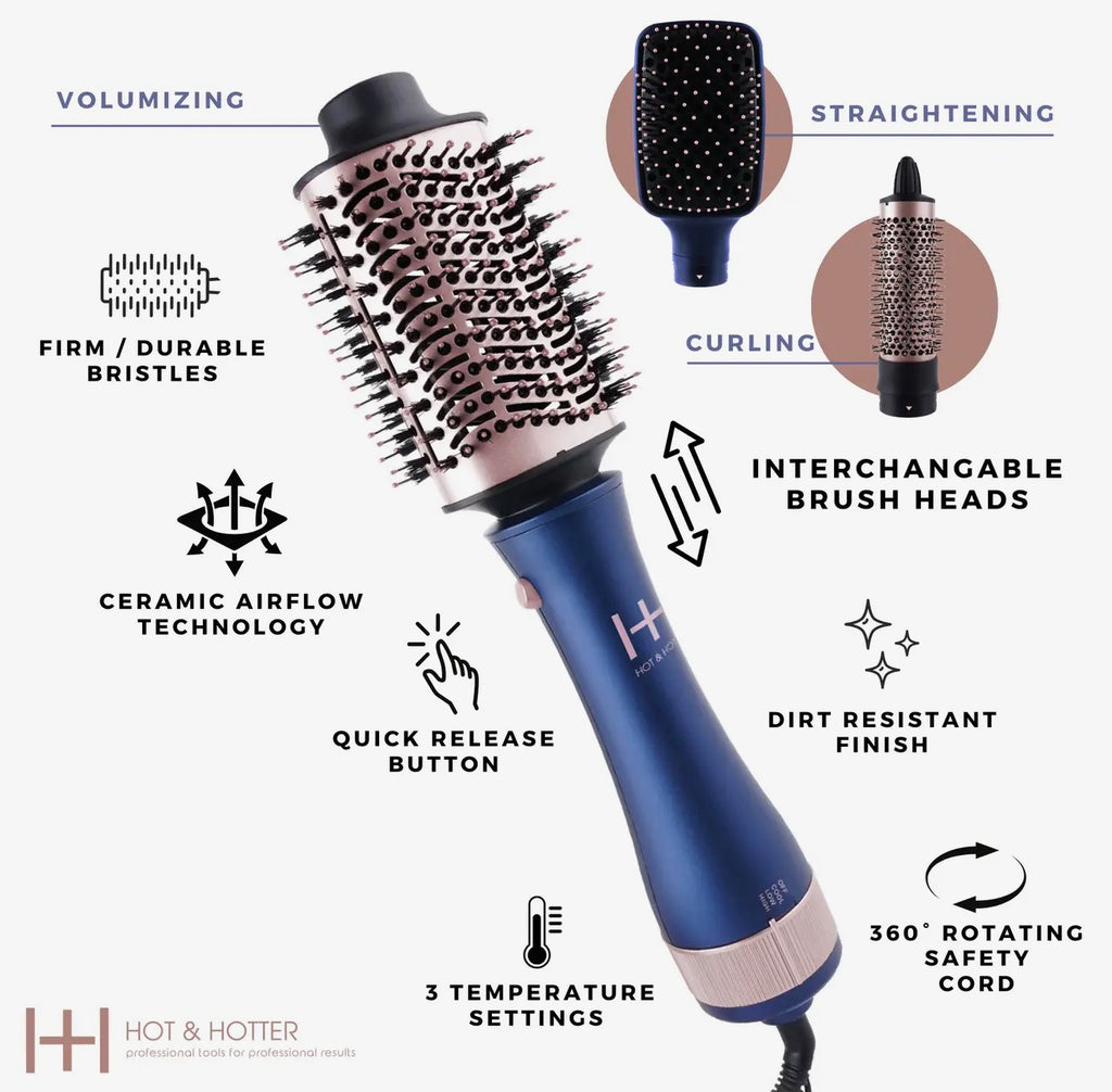 Hot & Hotter All-in-One Interchangeable Hair Dryer Brush