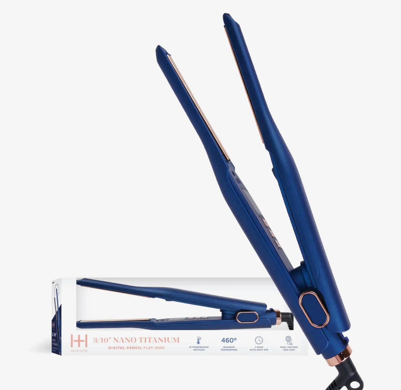 Hot & Hotter Nano Titanium Pencil Flat Iron 3/10”