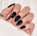 Solid Black Press On Nails Kit