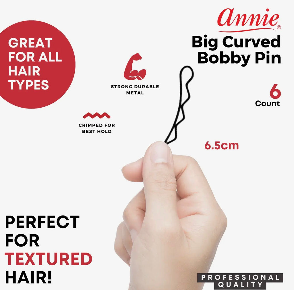 Annie Big Curvy Bobby Pins 6ct