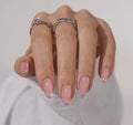 Dazzling Pink French Tip Press On Nails Kit