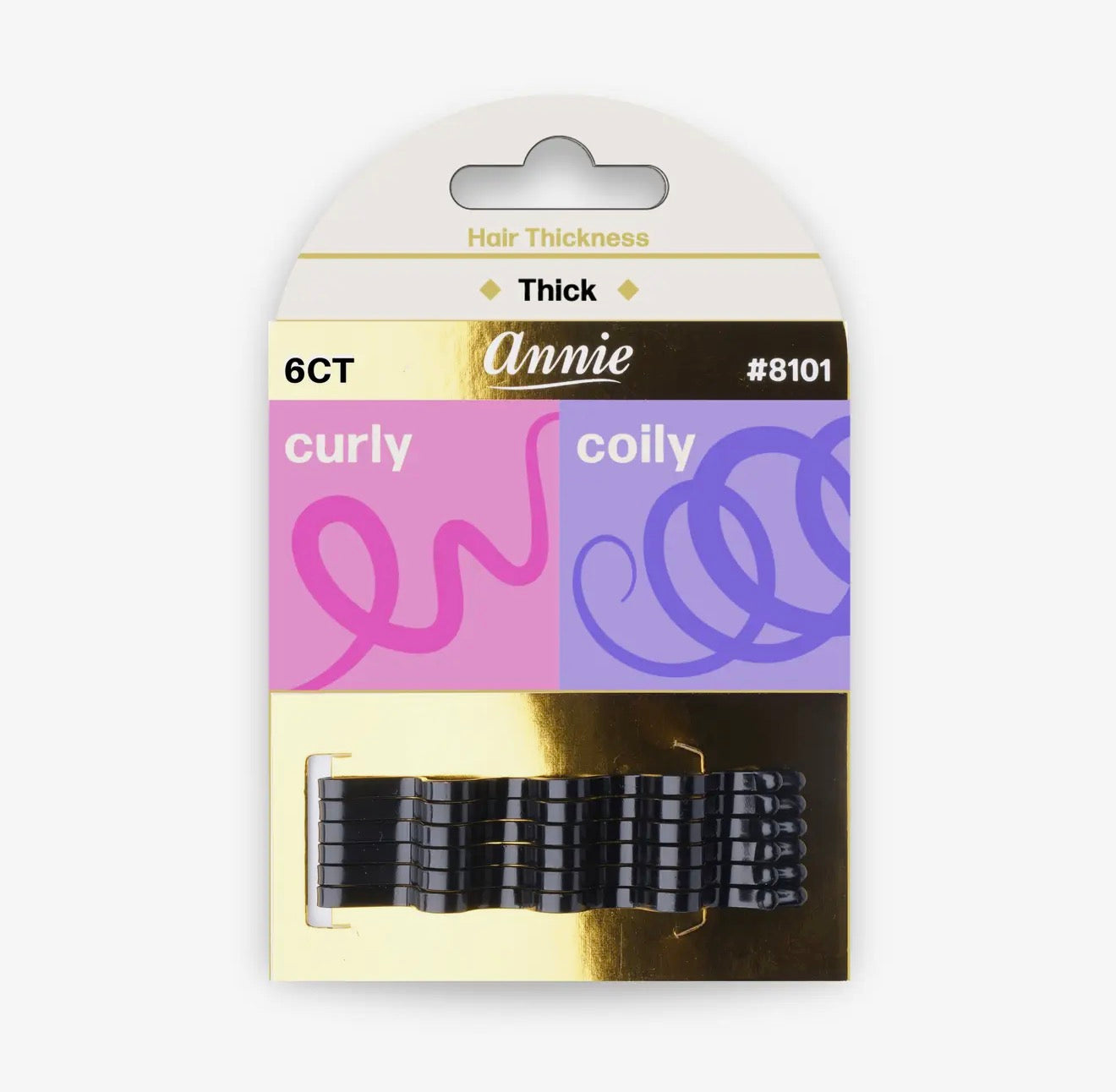 Annie Big Curvy Bobby Pins 6ct