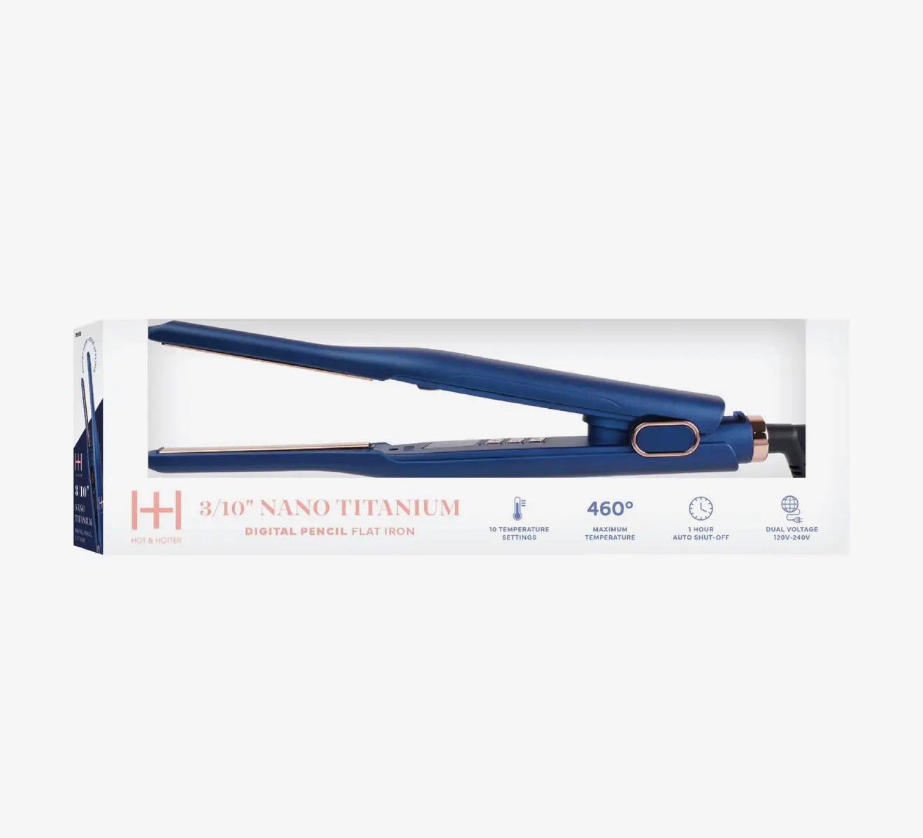 Hot & Hotter Nano Titanium Pencil Flat Iron 3/10”