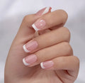 Classic White French Tips Square Press In Nails
