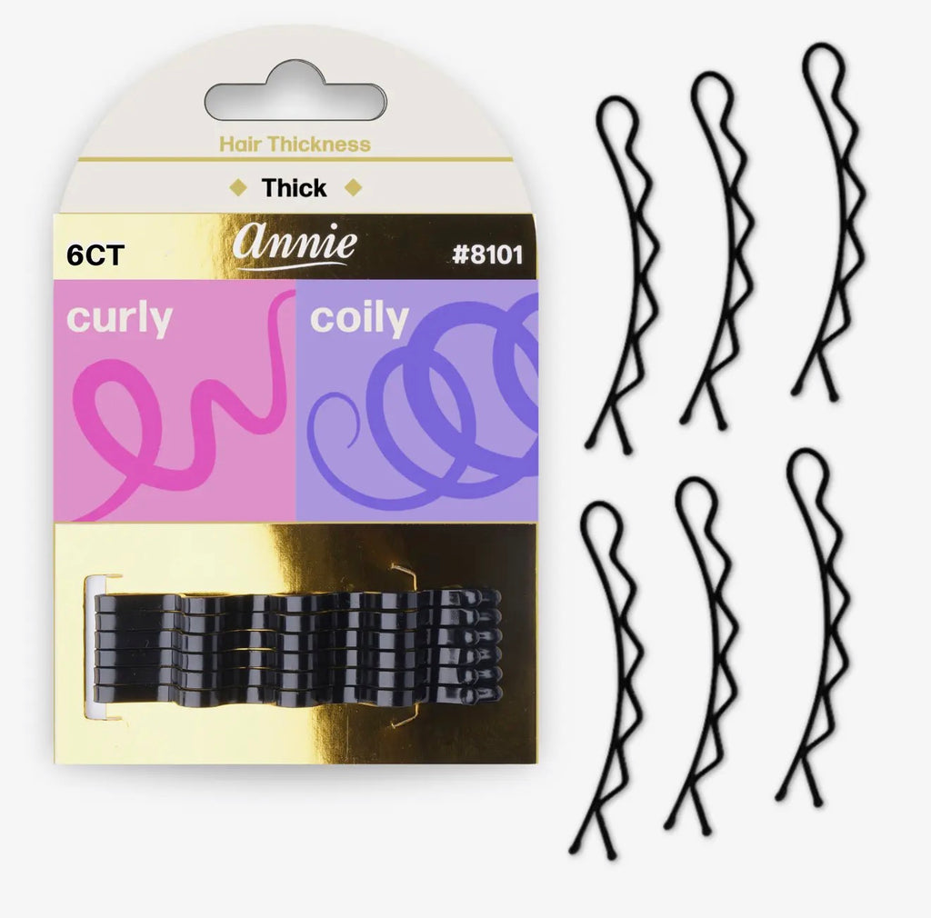 Annie Big Curvy Bobby Pins 6ct